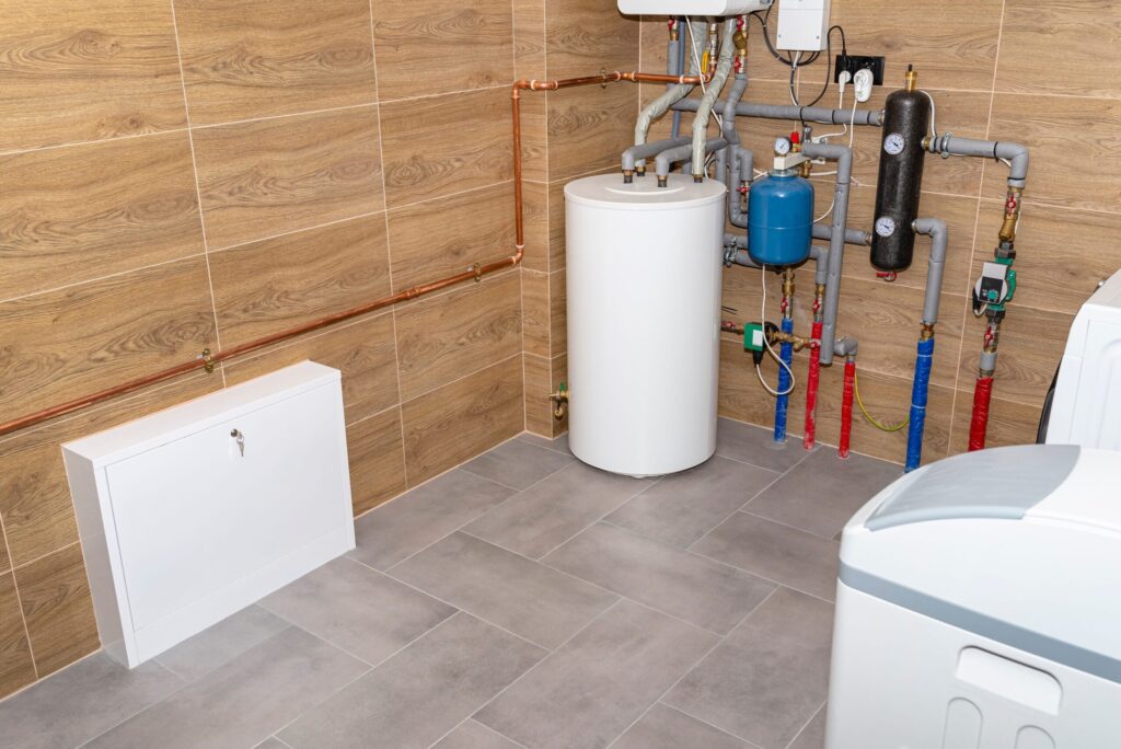 Residential water heater and plumbing system installed in Fontana